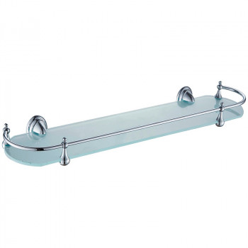 Стеклянная полка Haiba HB1507 (латунь стекло) хром