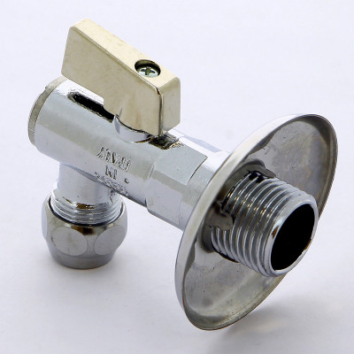 Кран угловой с фильтром, розеткой и соединителем для медной трубки хромированный ITAP 10х1/2" (906 1/2')