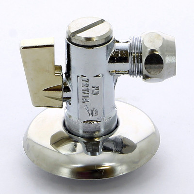 Кран угловой с фильтром, розеткой и соединителем для медной трубки хромированный ITAP 10х1/2" (906 1/2')