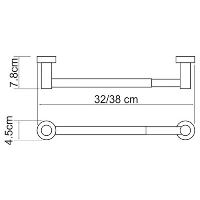 WasserKRAFT Donau K-9491, 32 cm держатель бумажных полотенец, хром