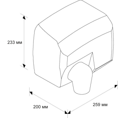 MERIDA EIM101 электросушилка для рук "STARFLOW", матовая нержавеющая сталь
