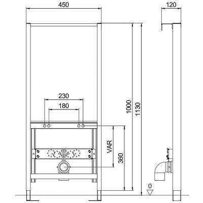 Инсталляция Aquanika Basic 10.614.450.00 new для биде синяя