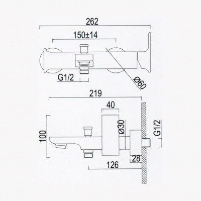 GERHANS Jovian K13008 смеситель для ванной