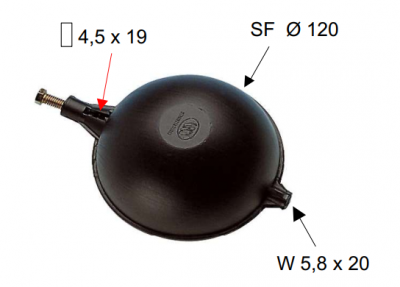 Поплавок Remer 182 UNI (для арт. 175,178), O120mm