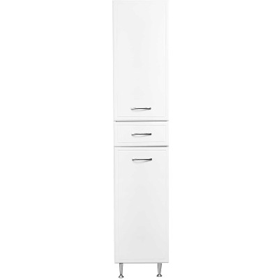 Шкаф-пенал в ванную Stella Polar Концепт 36 SP-00000146 с бельевой корзиной белый