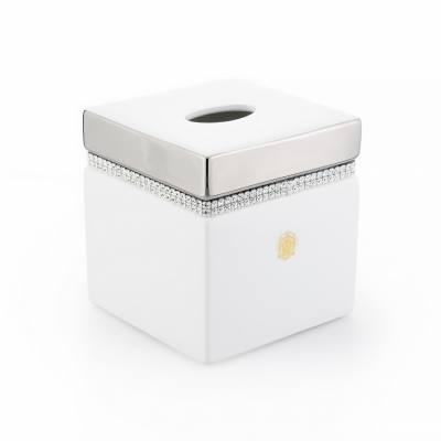 MIGLIORE Dubai 28453 салфетница, хром/белый/кристаллы