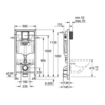 Grohe Rapid SL 38528001 cистема инсталляции для подвесных унитазов