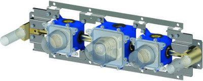 Внешняя часть смесителя термостат Paffoni Modular Box на 2 выхода хром MDE001CR