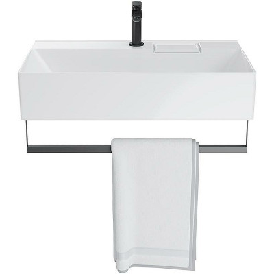 Раковина накладная Kerama Marazzi Logica 70 LO.wb.70.1 белая глянцевая прямоугольная