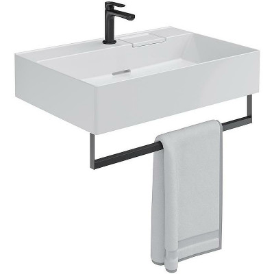 Раковина накладная Kerama Marazzi Logica 70 LO.wb.70.1 белая глянцевая прямоугольная