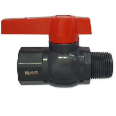 GFmark 475 Кран шаровой 1" п/м ручка полипропиленовый из АБС - пластика