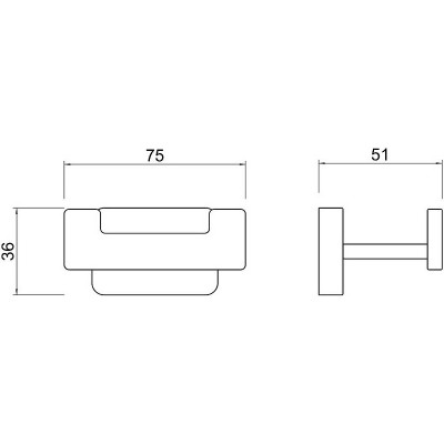 Двойной крючок в ванную Schein Klimt 9212BG золото матовое