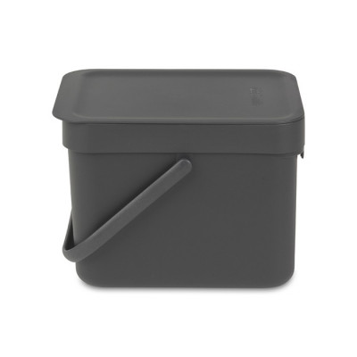 Brabantia Sort & Go 109720 ведро для мусора встраиваемое 6 л, цвет - серый