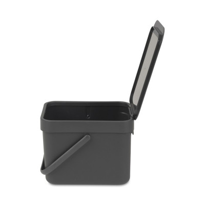 Brabantia Sort & Go 109720 ведро для мусора встраиваемое 6 л, цвет - серый
