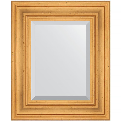 Зеркало настенное Evoform Exclusive 59х49 BY 3366 с фацетом в багетной раме Травленое золото 99 мм