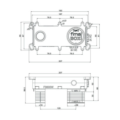 Внутренний механизм смесителя для раковины FIMA Carlo Frattini Fimasmartbox F3600W