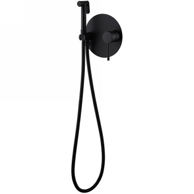 Гигиенический душ со смесителем Abber Emotion AF8826B черный матовый