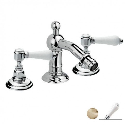 Nicolazzi Classica 1415 BZ 78 смеситель для биде с д/к, бронза/ручка P.Mont Blanc