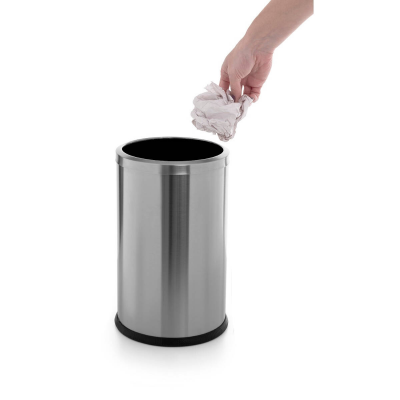 Урна без крышки Primanova M-E47-30-K круглая (9 л) матовый хром