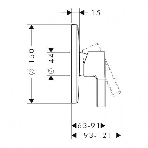 Hansgrohe Metris 31685000 смеситель для душа (внешняя часть), хром