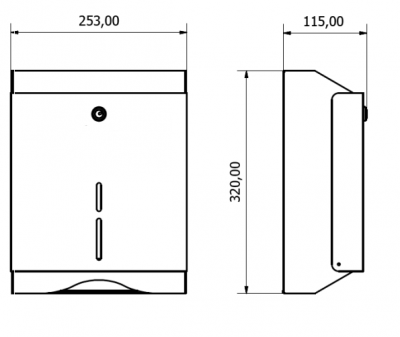 Диспенсер для бумажных полотенец NOFER 04010.B, сталь/глянец