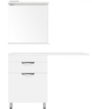 Комплект мебели для ванной Style Line Жасмин/Даллас 120 Люкс PLUS L 1 ящик б/к белый