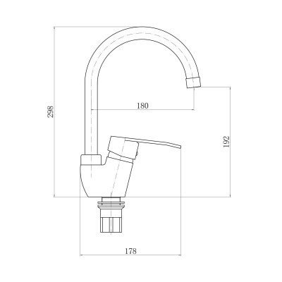 Смеситель для кухни Plstart PL4106, хром