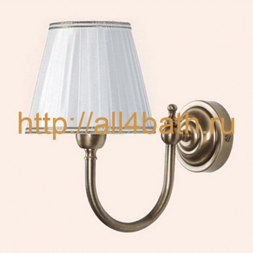 Tiffany World Bristol TWBR029 br + TWHA14-01.54 bi/сr светильник настенный, основание: бронза, абажур: белый хром