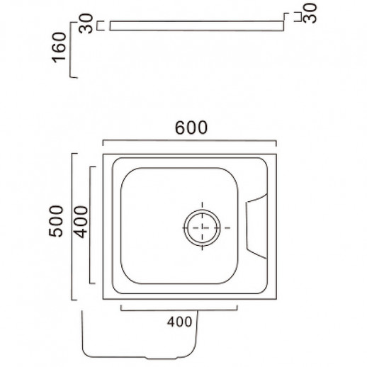 Кухонная мойка Haiba 50 HB5060-06 (нерж сталь) полированная