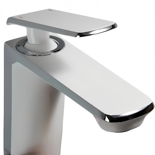 Однорычажный смеситель для раковины Haiba HB10548-8 (латунь) белый, хром