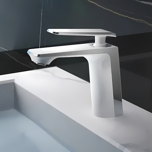 Однорычажный смеситель для раковины Haiba HB10548-8 (латунь) белый, хром