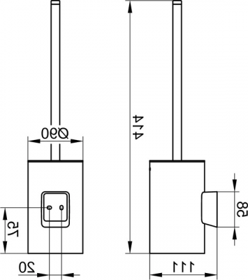 Ёршик для унитаза Keuco Aveno 14664379000 черный