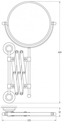 3SC Stilmar Antic Copper STI 620 зеркало косметическое, античная медь