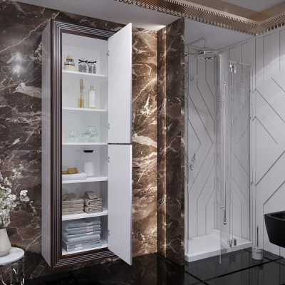 Opadiris Карат 50 пенал, белый/серебрянная патина