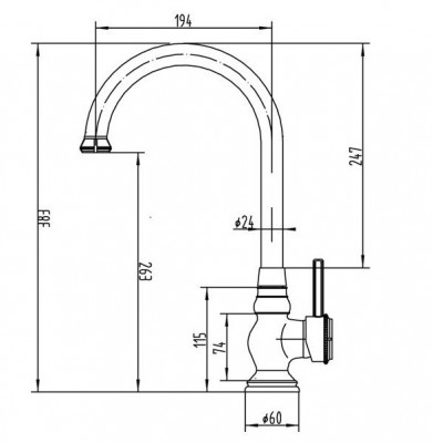 Zorg Antic A 202K-BR смеситель для кухни, бронза