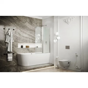 Шторка для ванны 100 см Ambassador Bath Screens 16041119 прозрачное п-ль хром