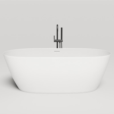 Ванна из искусственного камня Salini Sofia 170х80 102516G белая глянцевая овальная