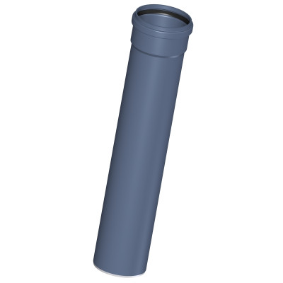 Труба канализационная DN 110, длина 500 мм, 3-х слойная, шумопоглощающая, с раструбом PKEM, синий POLOPLAST POLO-KAL NG (P2042)