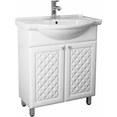 Тумба под раковину Style Line Канна 75 ЛС-00002283 белый глянец напольная