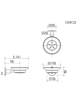 Мыльница Sancos Base SC9031BG брашированное золото