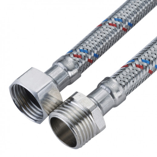 Подводка из стали для воды 1/2" г/ш 120 см CTM CWFHM120