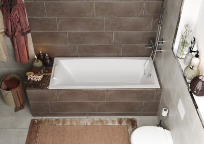 Ванна акриловая Marka One AELITA 165x75 Slim прямоугольная 235 л белая (01ае1675слим)