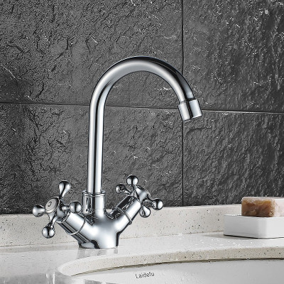 Смеситель для раковины WesnaArt Rassvet RAS02-230 хром двухвентильный