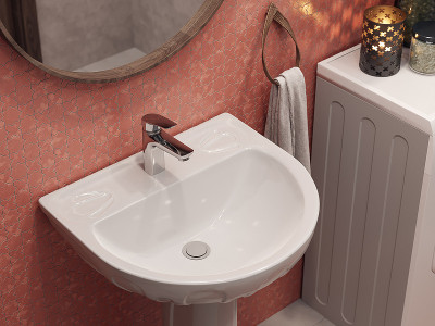 Раковина подвесная Santeri Лотос 60 1.3110.6.S00.10B.0 белая прямоугольная