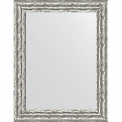 Зеркало настенное Evoform Definite 90х70 BY 3185 в багетной раме Волна хром 90 мм