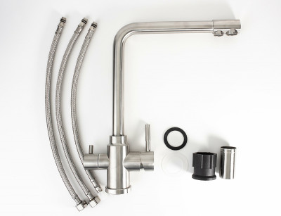 Кухонный смеситель ESKO K24 нерж сталь