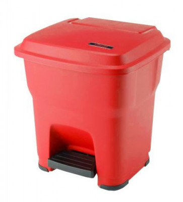 Vileda Гера контейнер пластиковый с педалью и крышкой 35 л 39х39х44 см