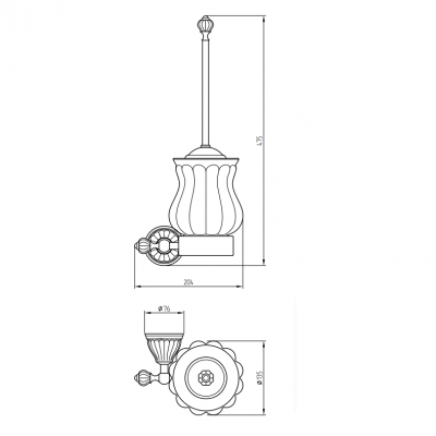 MIGLIORE Olivia 17426 ершик настенный, бронза
