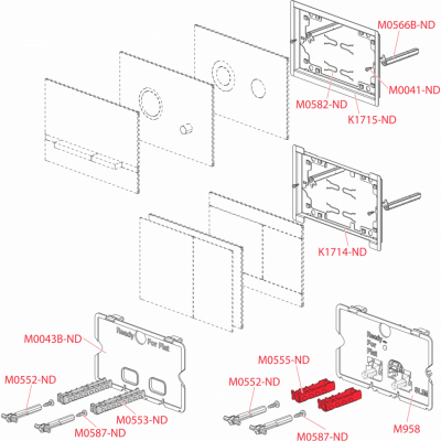 Кнопка управления для скрытых систем инсталляции, alunox-мат/глянец AlcaPlast STRIPE
