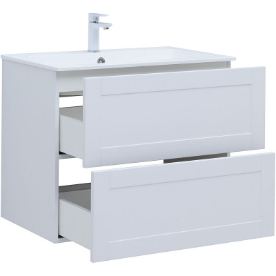 Тумба под раковину Aquanet Терра 80 313234 подвесная белая матовая